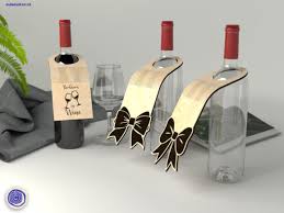 Wine Bottle Gift Tag Graphic By Cutwood