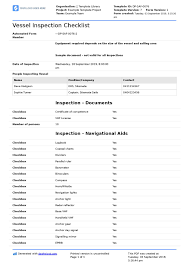 vessel inspection checklist free and