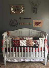 baby boy crib bedding buck woodland