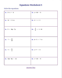 Free Worksheets For Linear Equations