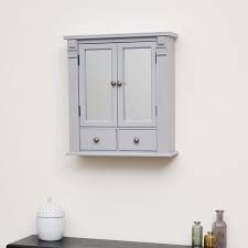 Grey Mirrored Bathroom Cabinet With