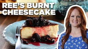 burnt cheesecake with blackberries
