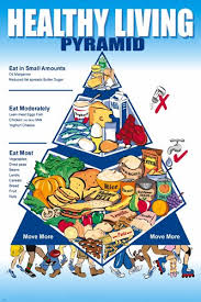 Amazon Com Hse Healthy Living Food Pyramid Ad Poster 24x36