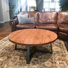 Round Coffee Table Rustic Reclaimed