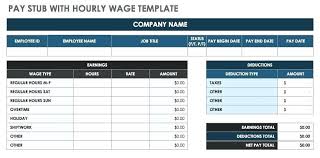 Pay Stub Template For Excel Free Paystub Microsoft Office