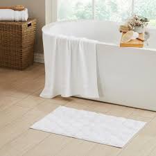 better trends pany 100 cotton 3 piece bath mat and towel white