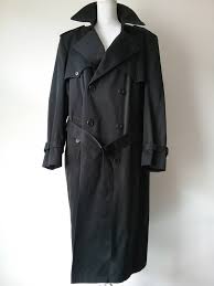 Towne London Fog Black Trench Coat Full