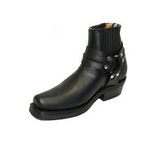 Grinders Renegade Lo Black Unisex Leather Boot Cowboy