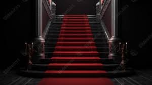 elegant red carpet accentuates dark