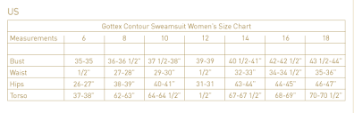 Gottex Swimwear Size Chart