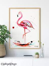 Flamingo Print Flamingo Wall Art