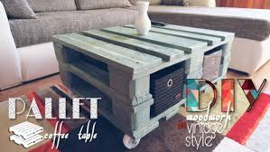 Vintage Style Pallet Coffee Table With