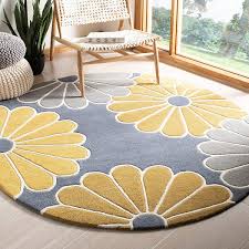 handmade woolen round carpet
