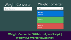 weight converter with html javascript