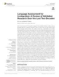Dtz German Test For Immigrants - PDF) Language Assessment for Immigration: A Review of Validation Research  Over the Last Two Decades