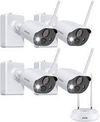 Amazon.com: ZOSI C309 4CH 2K Spotlight Battery Powered Wireless Security  Camera System,4pcs Wire-Free Rechargeable Outdoor Cameras,Color Night  Vision,Light & Siren Alarm,2-Way Audio,32GB SD Card&Cloud Storage :  Electronics
