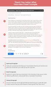 thank you letter after interview email