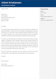 administrative istant cover letter