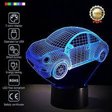 light toy car 3d led optical illusion