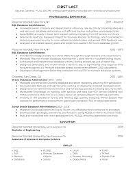 sql database administrator resume