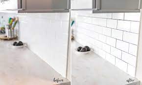 white subway tile backsplash refresh