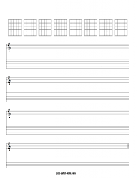 blank guitar tabs staves sheets