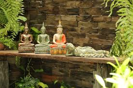 40cm Buddha Lying Antique Green Nirvana