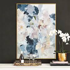 Large Abstract Painting On Canvas Navy