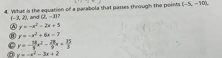 4 What Is The Equation Of A Parabola