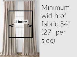 how wide should my curtains be for 36