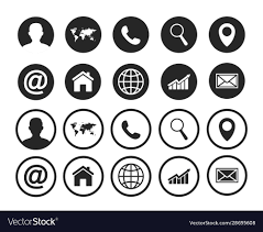 contact us icons web icon set royalty