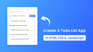 todo list app in html css javascript