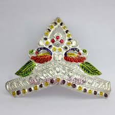 God Mukut Crown With Peacock Design Pure Products Snake