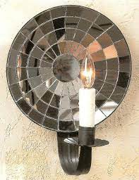 Rustic Cut Mirrored Tin Wall Sconce