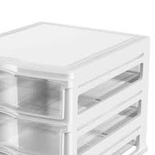 life story 3 drawer stackable shelf organizer plastic storage drawers white