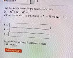 Form For The Equation Of A Circle
