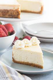 Add sour cream and vanilla; The Best Baked Vanilla Cheesecake Recipe Cheesecake Recipes Cheesecake Recipe No Sour Cream Vanilla Cheesecake Recipes