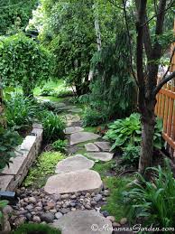 Narrow Garden Path With Stepping Stones