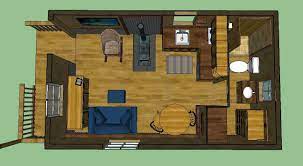12x24 wood shed turned into tiny home with loft bedroom : Sweatsville February 2014 Lofted Barn Cabin Barn Cabin Cabin Floor Plans