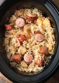 slow cooker sauer and kielbasa