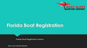 florida boat registration you