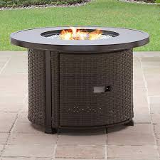 Round Fire Pit Table Outdoor Patio