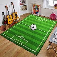 childrens football soccer pitch rugs
