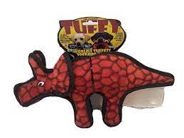 tuffy dinosaur dog toy triceratops