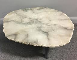 Modernist Stone Slab Top Coffee Table