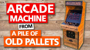 retro arcade machine from old pallets