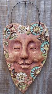 Pottery Garden Spirit Face Tile