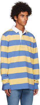 polo ralph lauren yellow blue rugby