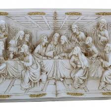 Frame Of The Last Supper In Ivory Resin