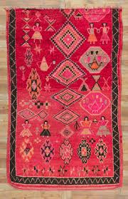 7 x 11 vine red moroccan rug 78364